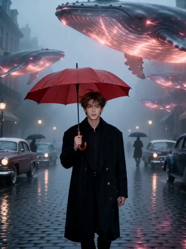 奇幻雨夜大片 AI视频模板效果预览