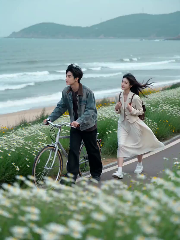 海风花海短片 AI视频模板效果预览