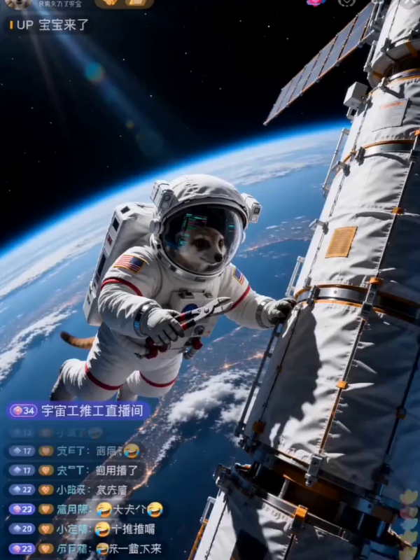 宇宙维修上线 AI视频模板效果预览