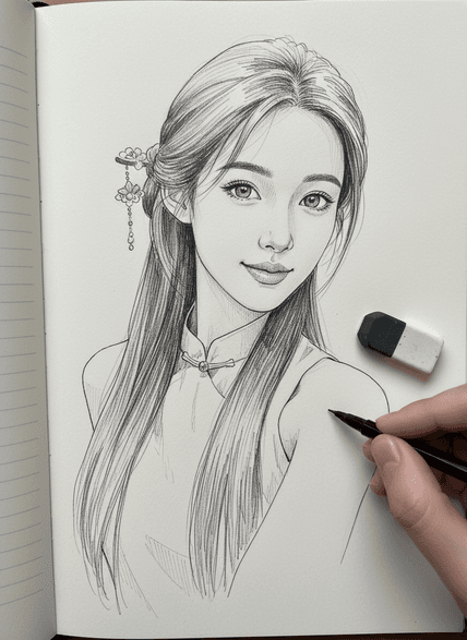 素描速写 AI图片模板效果预览