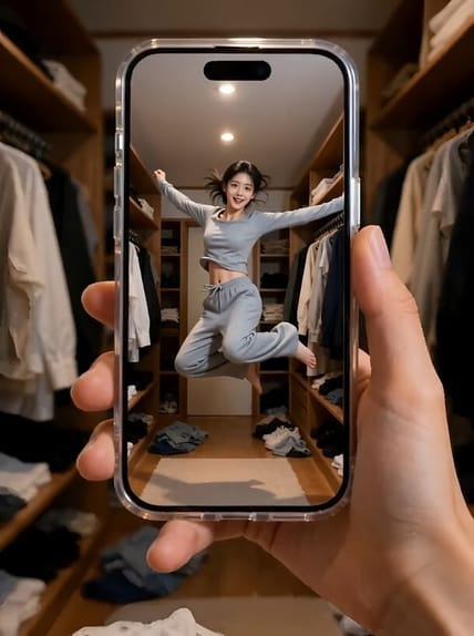 一键瞬移去海边 AI视频模板效果预览
