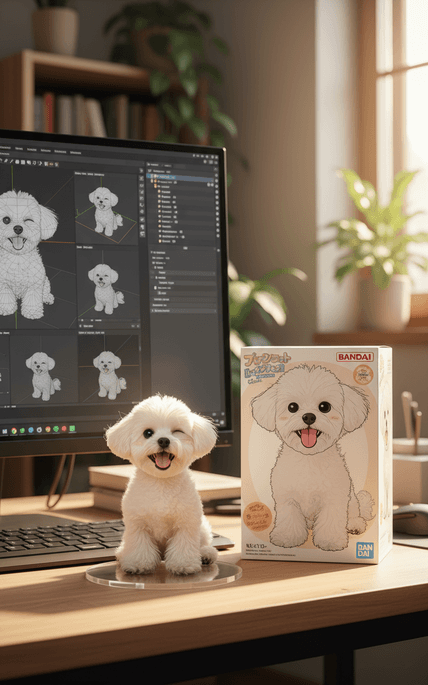写实手办创作实录 AI图片模板效果预览