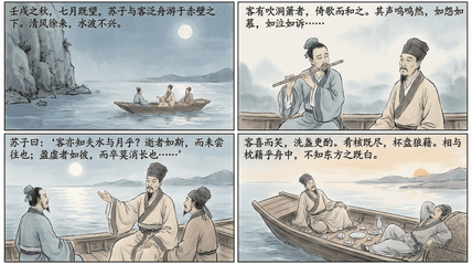 把赤壁赋做成漫画 AI图片模板效果预览