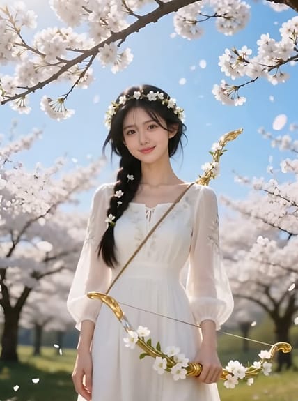 春之箭雨落樱花 AI视频模板效果预览