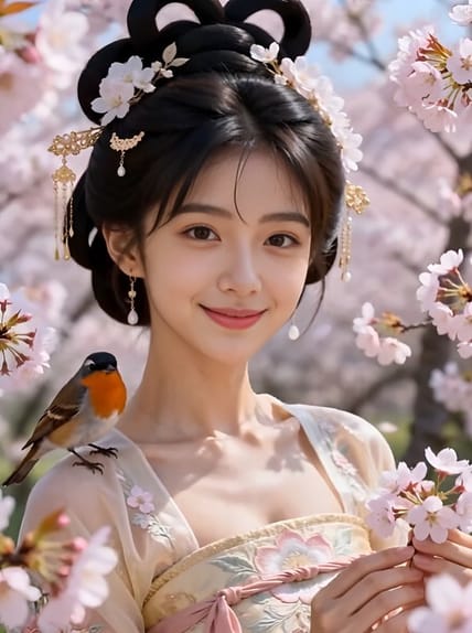 秒变樱花仙子 AI视频模板效果预览