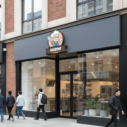 店铺门头logo效果图 AI图片模板效果预览