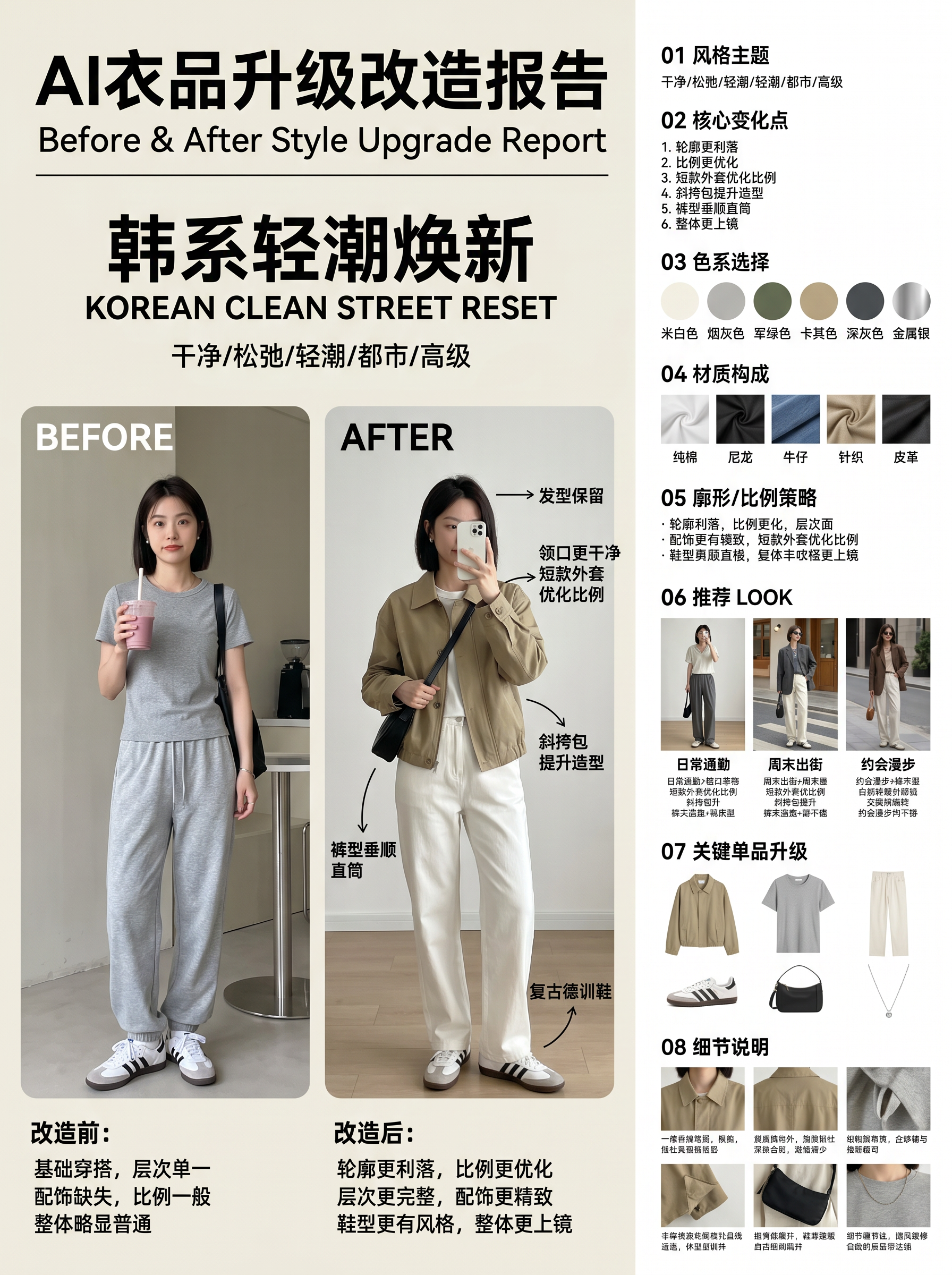 衣品升级改造报告 AI图片模板效果预览