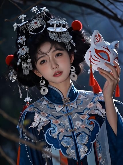 秒变古风狐系少女 AI视频模板效果预览
