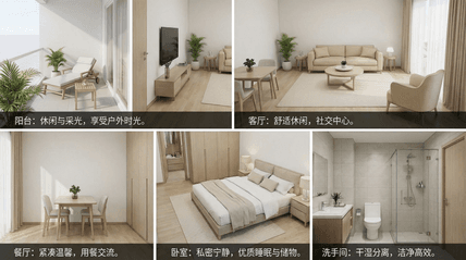 毛坯变理想家 AI图片模板效果预览