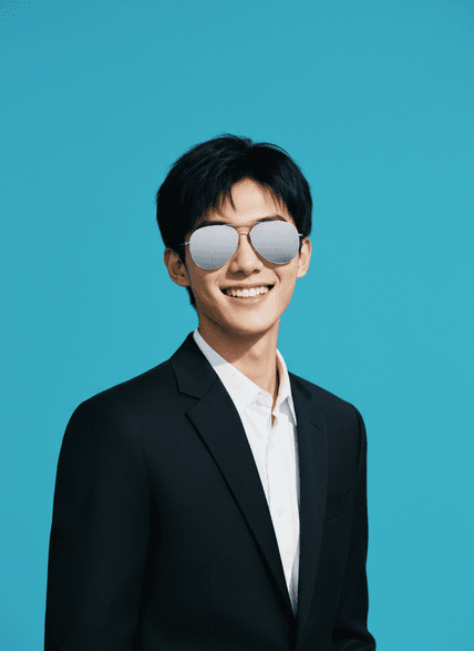冷峻型男肖像 AI图片模板效果预览